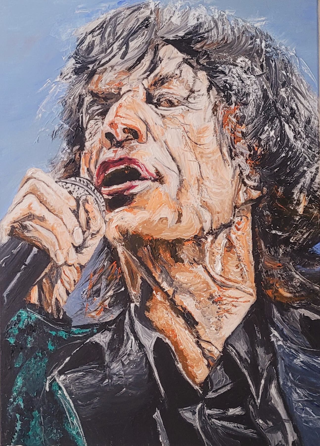 Mick II von Ziereisen Kunst - Ölporträt Mick Jagger